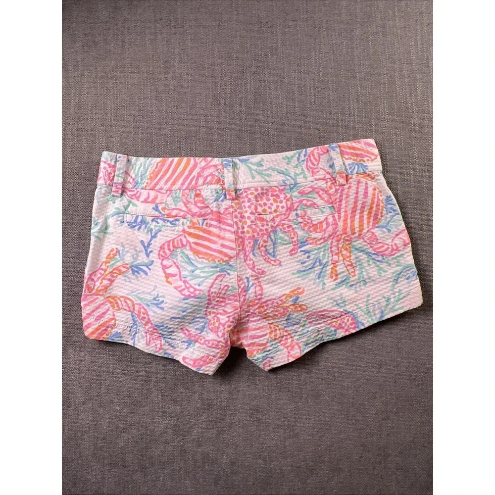 Lilly Pulitzer The Walsh Shorts Women 6 Multicolor Beach Casual Pockets Crab - Picture 9 of 10